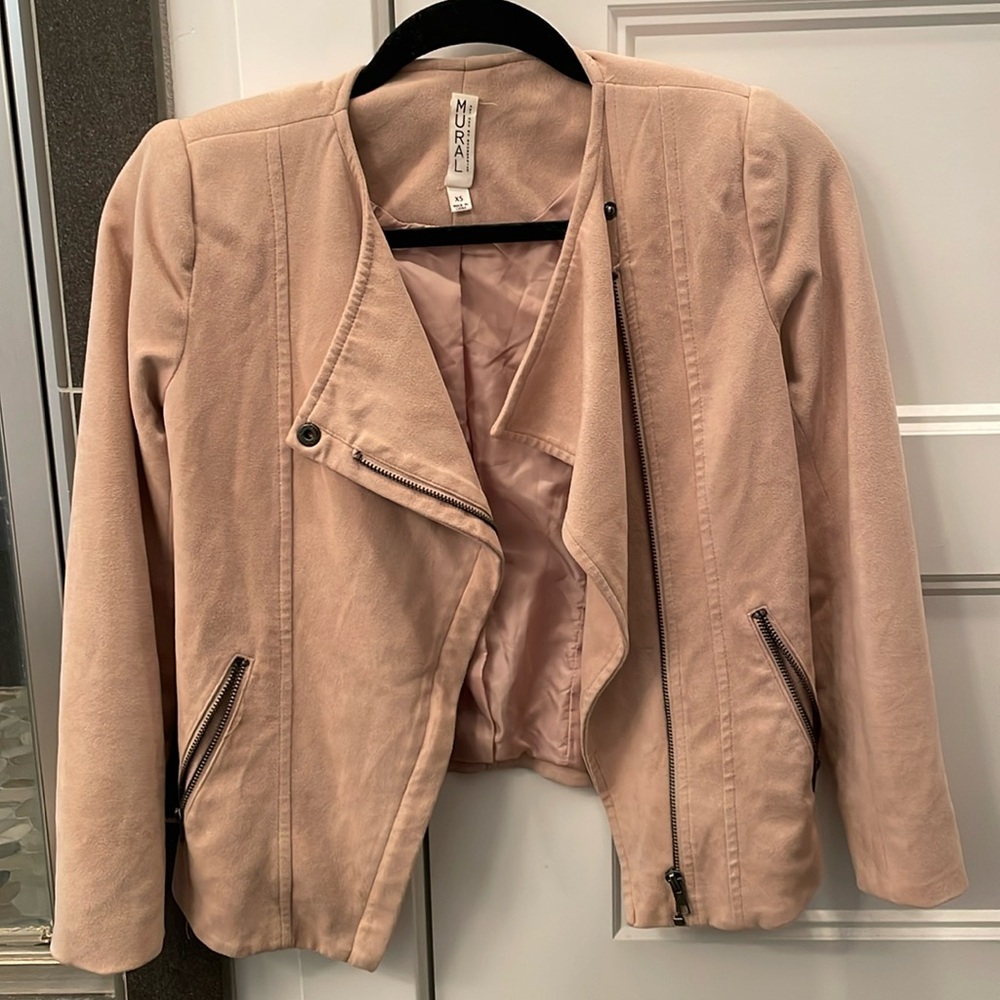 Mural dusty pink jacket